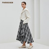 Famecoco范可儿学院风不规则设计格纹半身裙宽松百搭FAD8HA107 商品缩略图4