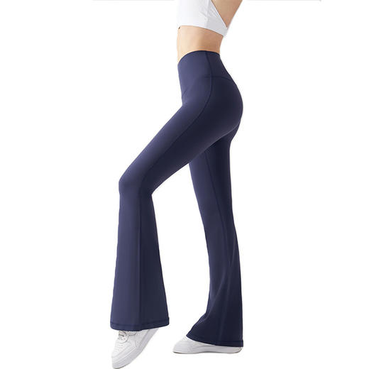 跃牌【轻匀系列】莱卡抗菌裸感瑜伽喇叭裤女高腰提臀阔腿裤CK1525 商品图4