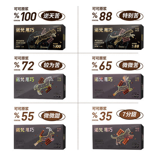 （分销）诺梵每日纯黑巧克力礼盒装送女友可可脂散装纯脂休闲烘焙零食110g 商品图3
