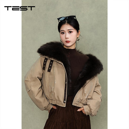 冬上新时尚狐狸毛领羽绒服皮草2254007 商品图1