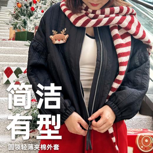 壁虎瑜伽【2512WT466】圆领轻薄夹棉外套【5天发货】 商品图0