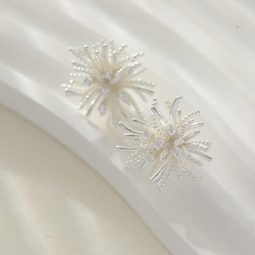 三彩2026新款立体浪漫蒲公英耳钉时尚梦幻镀银耳饰养耳清新约会女 商品图3