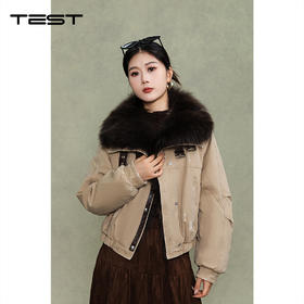 冬上新时尚狐狸毛领羽绒服皮草2254007