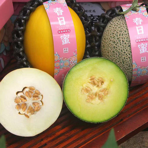 春日蜜海南网纹瓜+黄金蜜瓜礼盒  软糯甜蜜 香味浓郁 京东发货 商品图0