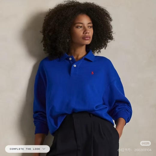 自留。吴千语同款RL拉夫*宽松版型长袖Polo衫（售后期签收3天内，不合适及时联系） 商品图7