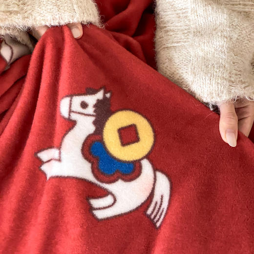 自然醒高克重牛奶绒四件套-发财小马（送元宝抱枕）MT 商品图14