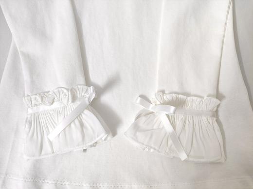 仙女🧚‍♀️家女士新款花边立领上衣来啦！非常lady的一款长袖！用水绒蕾丝褶皱工艺，注意区别外面市场货！手感柔和，优雅渗透到整个设计里，品质高也不会扎肉，双层也完全不会影响面料原有的柔软质感！ 商品图3