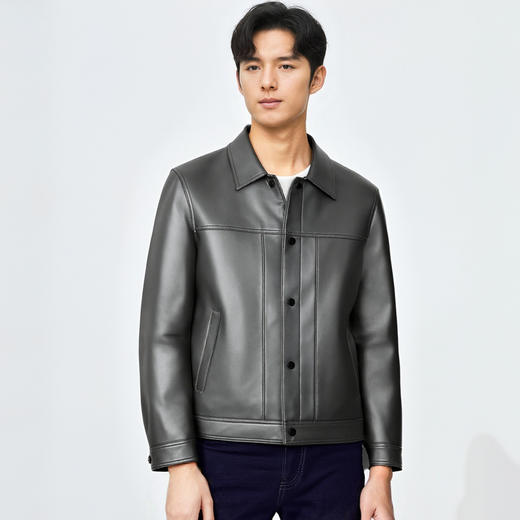 【门店同款&鹅绒】圣得西2025年冬季男士蓬松保暖羽绒皮衣
 商品图3