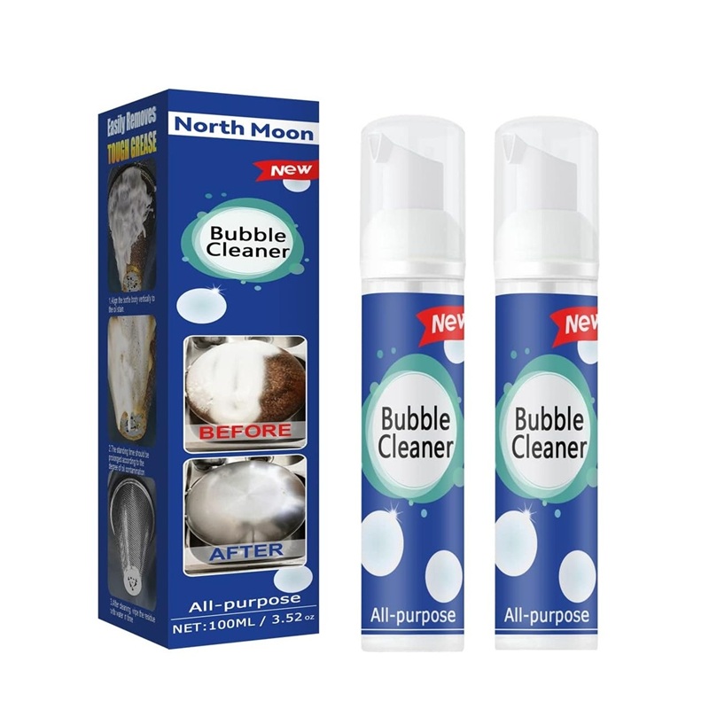 【2支】JUE-FISH 泡泡清洁剂 重油渍泡沫清洁喷雾 多用途厨房深层清洁免冲洗