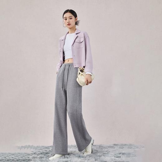 多色可选！【特妮娜 直筒姐妹裤】蚕丝+羊毛混纺 -5℃至15℃皆适穿 抗风不钻冷 蓬松手感 简约腰头松紧绳 直筒裤型 垂坠藏肉 六片拼接 立体裁剪 商品图2