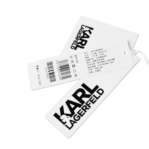 【KARL LAGERFELD】LOGO贴布绣阔腿休闲牛仔长裤 商品图7