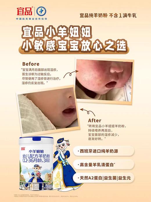 宜品小羊妞妞 A2绵羊奶粉二阶段800克（购满358元参与：1元报名送358元乳铁蛋白） 商品图3