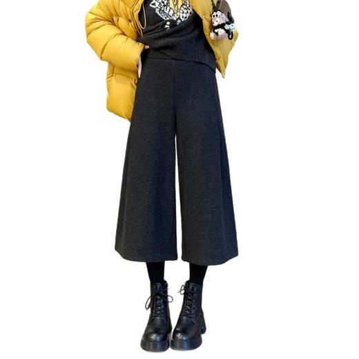 7分阔腿裙裤！加绒羊毛毛呢靴裤时髦藏肉A型八分裤2025冬款！ 商品图4