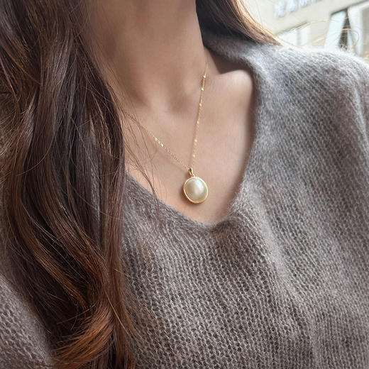 【秒杀】佐奈美（SANAMI）简约海水马贝吊坠 商品图0