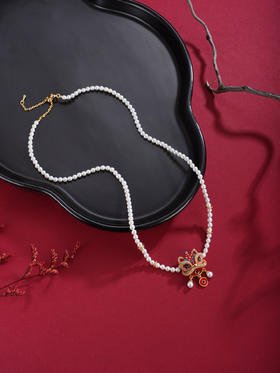 子佩集【醒狮纳福】珍珠项链【XXXL003】3mm珠醒狮镀金2512