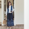 【林栖设计小店】腰果花纹|牛仔裙草木丹宁系列复古2026早春新款半身裙女1961107 商品缩略图1