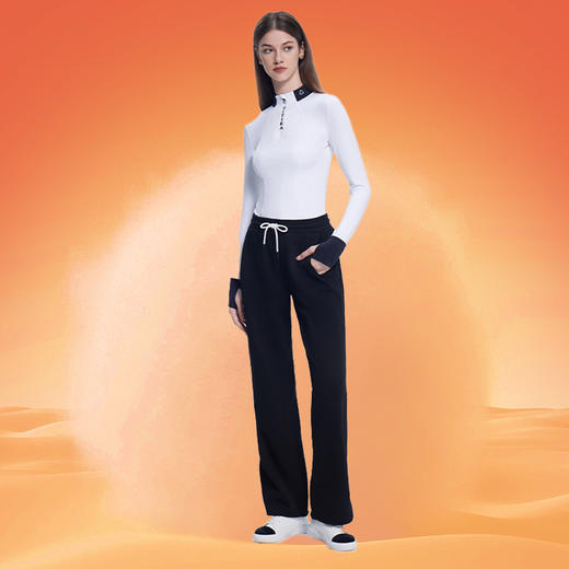 TITIKA 抓绒立领紧身长袖T恤 早秋运动瑜伽健身休闲立领上衣女21174 商品图3