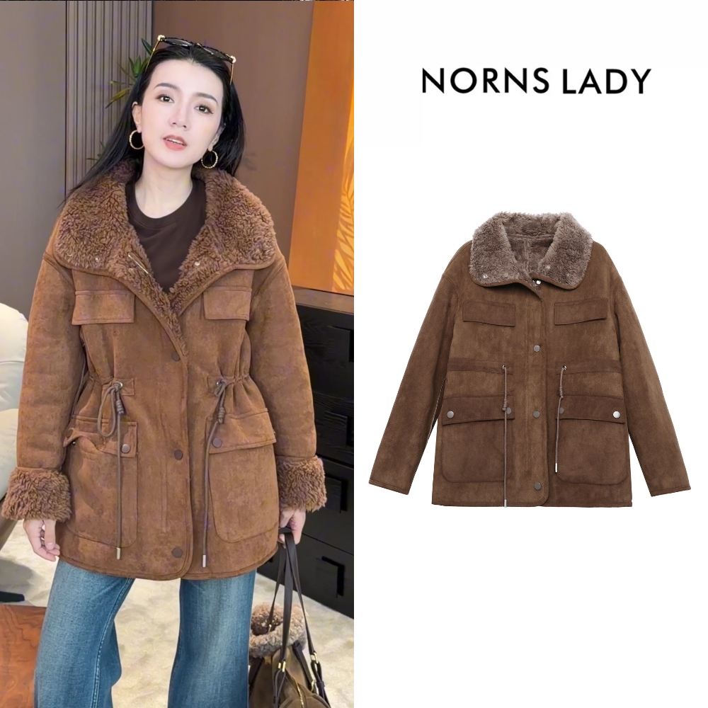 NORNS LADY诺恩 复古夹克双面穿外套加厚保暖毛领外套 H25WK92983-12.16直播