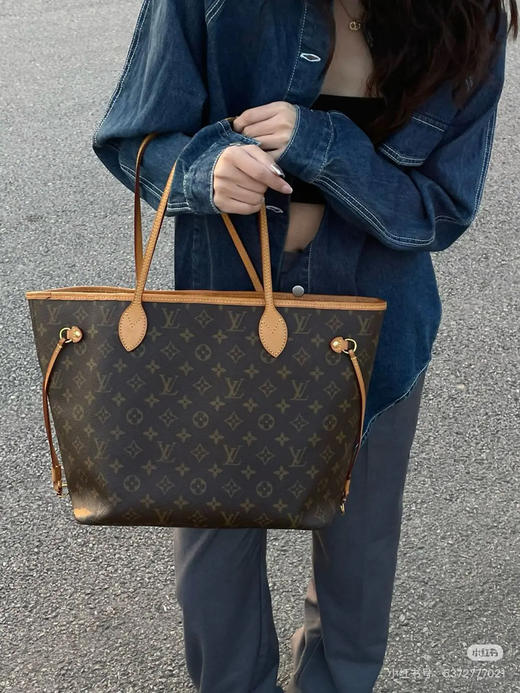 LV nf 中号 老花 红内衬 单肩包 商品图3