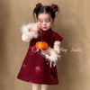 【新年❗️亮片绣花旗袍裙】女童2025新款亮片绣花旗袍裙 新中式圣诞背心裙 两件套 女宝宝拜年服 商品缩略图6