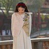 两三事梵高文艺 玉沙融雪 2025冬季新款毛绒拼接印花布盘扣马甲女 商品缩略图0