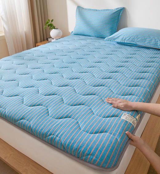 自然醒A类全棉色织水洗棉棉花三明治床垫LN 商品图9