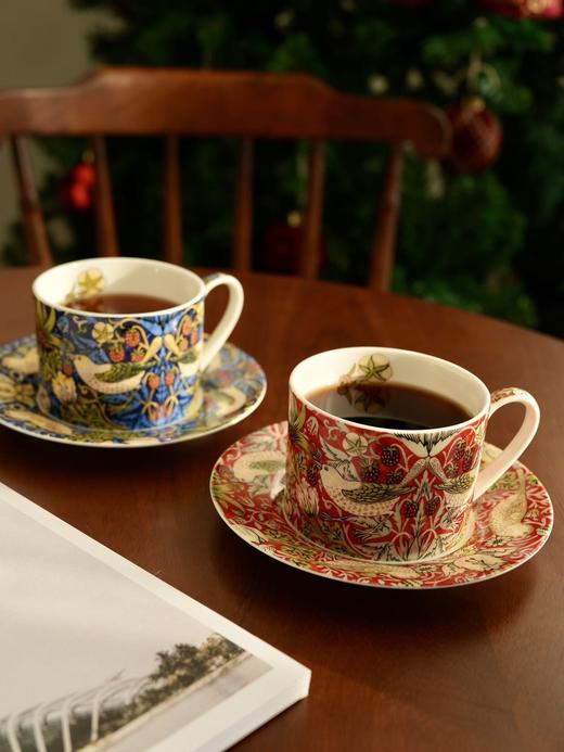 孤品捡漏专属链接 ||英国Morris草莓小偷骨瓷马克杯系列 杯体薄而通透 高级感拉满 商品图7