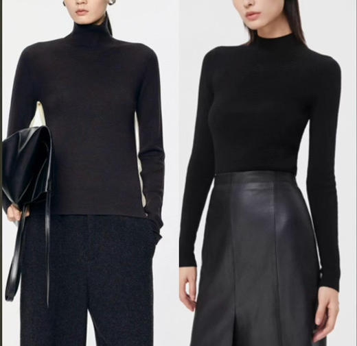 半中高领打底羊毛衫 商品图2