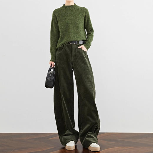 裁缝学苑AH105灯芯绒裤子条绒加厚加绒阔腿弯刀裤纸样女装服装打板 商品图4