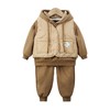 儿童秋冬新款马甲三件套连帽外穿宝宝套装男童加厚保暖衣服童装 商品缩略图4