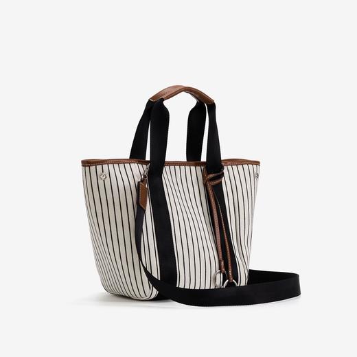 YUMCHIC/有且.菜篮子设计师款细条纹通勤手提水桶包高级感可斜挎（三天内发货） 商品图4