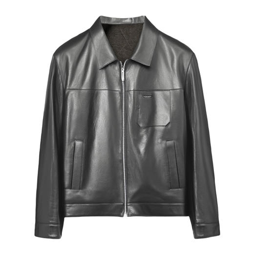 【门店同款】圣得西2025年冬季男士挺括有型绵羊皮真皮皮衣
 商品图4