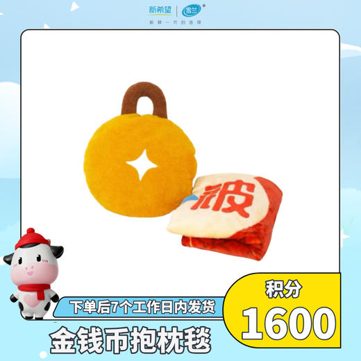 【雪兰·会员日】钱币抱枕毯 商品图0