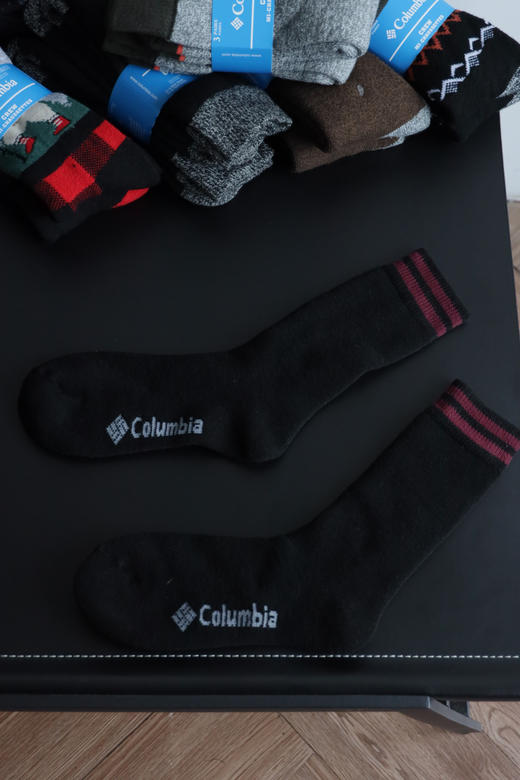 两双一卡 Co1umb1a 全毛巾加厚美利奴羊毛袜  PJ055 商品图5