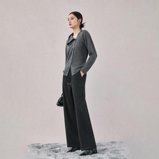 多色可选！【特妮娜 直筒姐妹裤】蚕丝+羊毛混纺 -5℃至15℃皆适穿 抗风不钻冷 蓬松手感 简约腰头松紧绳 直筒裤型 垂坠藏肉 六片拼接 立体裁剪 商品图3