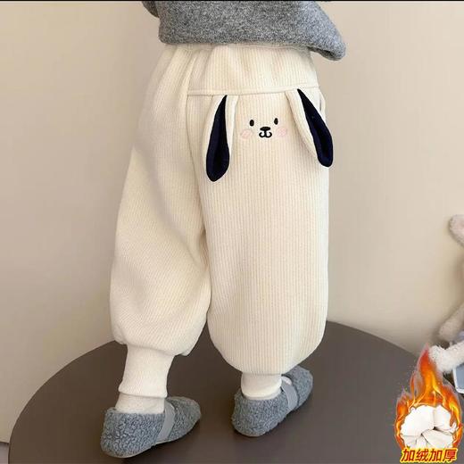 Laffey & Monkey儿童【加绒】秋冬加绒裤子 女童加厚运动裤男宝宝休闲加厚防风裤80-150 商品图6