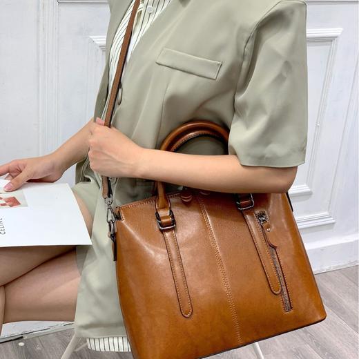 【服饰鞋包】-新款手提包大容量水桶包复古单肩斜挎包高级感托特包 商品图1