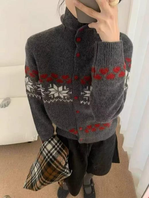 SZ6E08_凝脂色_针织衫_秋冬_高领立领长袖复古氛围感_高级女装_BERNIEELEN 伯妮斯茵 商品图1