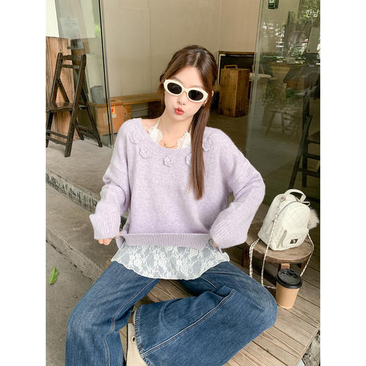 <曾小咸推荐>现货秒杀 ！微信超特价！花朵针织衫（含背心） 日常229.99 立减90 秒杀139.99！！ 商品图1