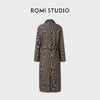 ROMI STUDIO“”山羊绒羊毛混纺斜纹收腰长款风衣 441D3036 商品缩略图4