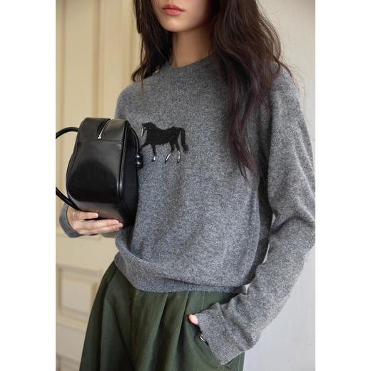 【Spring Wave 复古圆领羊毛刺绣红毛衣】马年限定 ，新年红毛衣，32支进口纱线，30%羊毛混合成份 商品图5