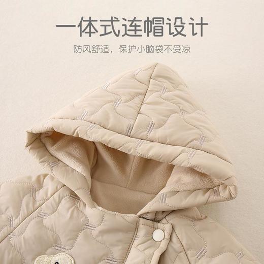 婴儿秋冬夹棉加厚连体衣男女宝宝保暖衣服外出哈衣爬服棉服棉衣 商品图3