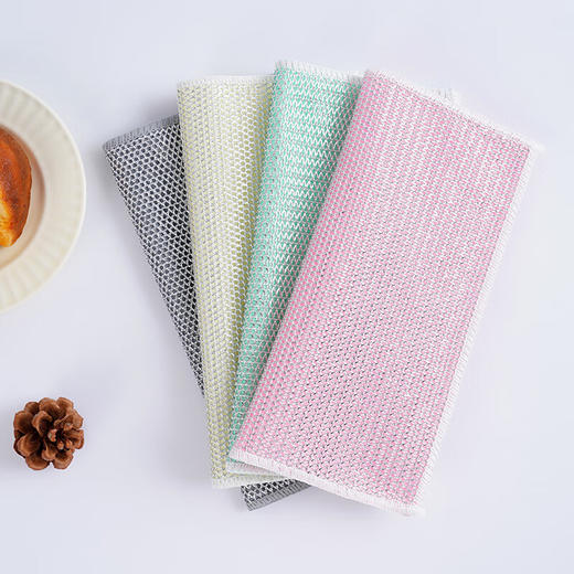 【分仓直发包邮】无印良品银丝去污百洁巾（四条套装）MJ-zu0647 商品图1