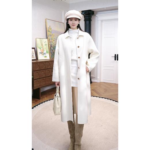 （康赛妮全羊绒）火桐hooton 海德之秋 100山羊绒暗门襟双面呢大衣外套ZB8288/ZB7507 商品图1