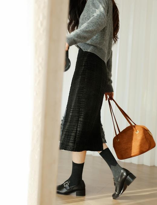 绝美重工秋冬烧花立体蝴蝶梦幻显瘦半身裙 商品图4