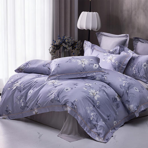 多喜爱 60S全棉缎纹四件套-梦中花园/夜薇花坞【60S长绒棉】【芬纳诺抗菌】精美礼盒 宽边&花边工艺 商品图10