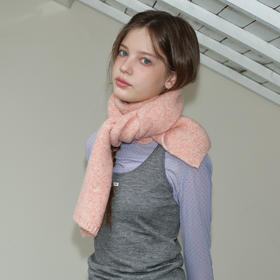 拒绝冬日沉闷～35%羊毛夹花纯色针织围巾！显白亮肤 柔软亲肤好温暖 设计师配色 粉嫩加持