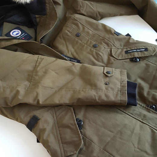 【95新】Canada Goose加拿大鹅2506L绿色Kensington修身款长款连帽羽绒服女士 141225JJ02 商品图3