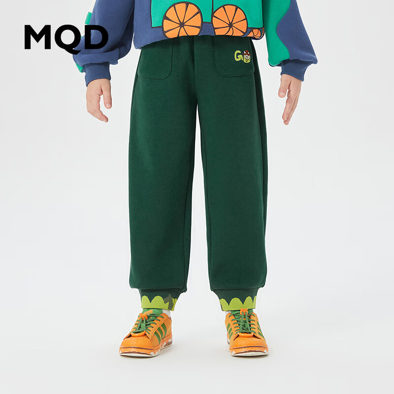 【秒】【MQD】童装男大童冬潮酷休闲运动加绒针织裤