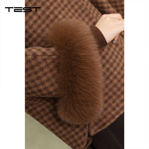 冬上新时尚小格纹气质优雅高级感双面呢2254151 商品图3